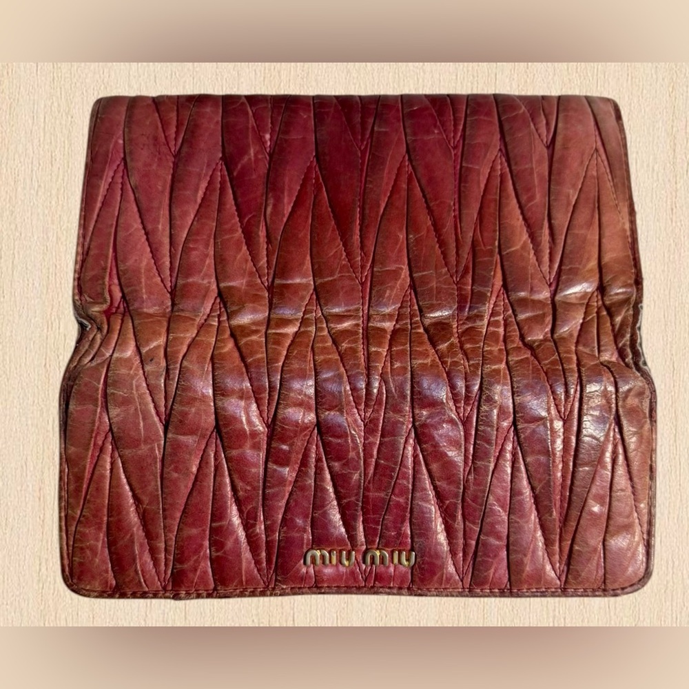 Miu Miu Matelassé Leather Continental Wallet - Picture 7 of 10